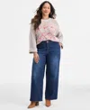 Democracy Plus Size Absolution Wide-leg Jeans In Blue