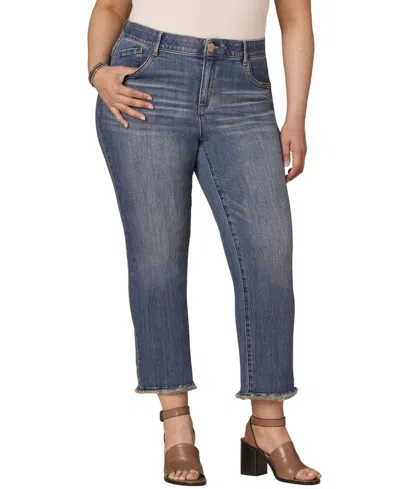 Democracy Plus Size Clean Finish High-rise Jeans In Blue