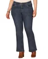 Democracy Plus Size Itty Bitty Boot Cut Jeans In Blue