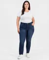 Democracy Plus Size Mid-rise Straight-leg Absolution Jeans In Indigo