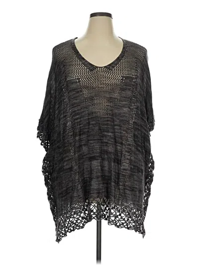 Pre-owned Democracy Poncho In Black