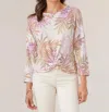 DEMOCRACY PRINT KNIT TOP IN LILAC MULTI