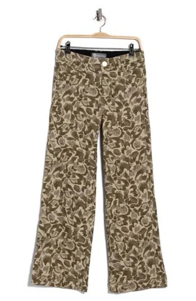 Democracy Print Wide Leg Pants