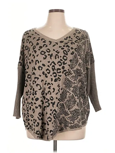 Pre-owned Democracy Pullover Sweater In Brown