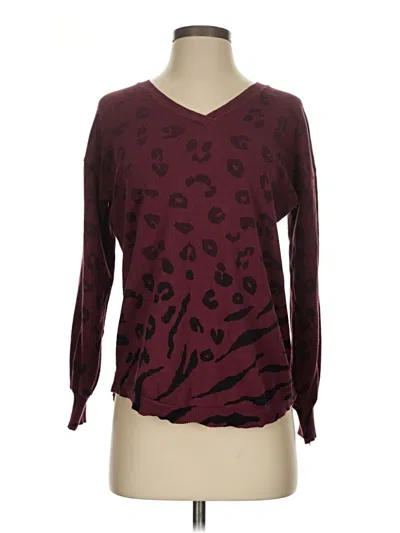 Pre-owned Democracy Pullover Sweater In Burgundy