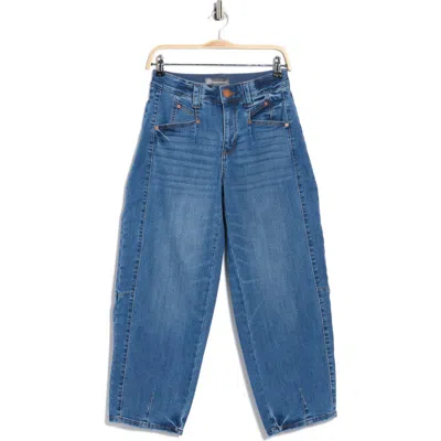 Democracy Relaxed Barrel Leg Jeans In Blue