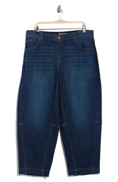Democracy Relaxed Barrel Leg Jeans In Blue