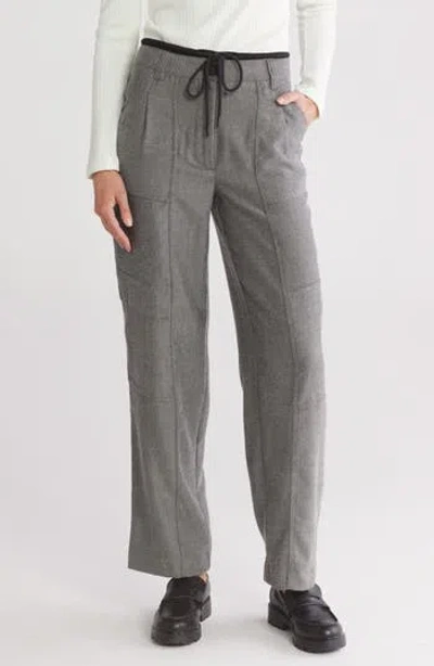 Democracy Relaxed Utility Straight Leg Pants In Heather Grey