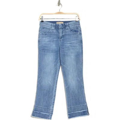 Democracy Release Hem Flare Jeans In Mid Blue Artisinal