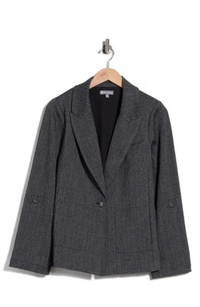 Democracy Roll Tab Blazer In Gray
