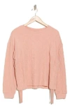 Shop Democracy Ruched Side Textured Knit Pullover In Maple Sugar