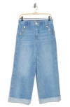 Democracy Sailor Button Cuffed Boyfriend Jeans