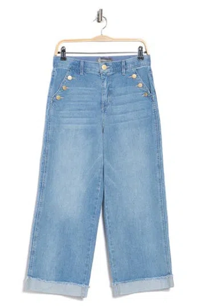 Democracy Sailor Button Cuffed Boyfriend Jeans