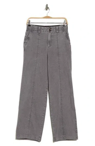 Democracy Seamed Wide Leg Jeans In Light Grey
