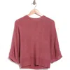 Democracy Seed Stitch Dolman Sweater In Pink