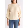Democracy Seed Stitch Dolman Sweater In Heather Cream