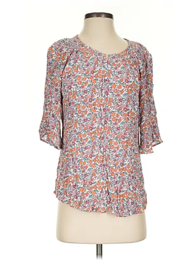 Pre-owned Democracy Short Sleeve Blouse In Orange
