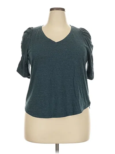 Pre-owned Democracy Short Sleeve T-shirt In Teal