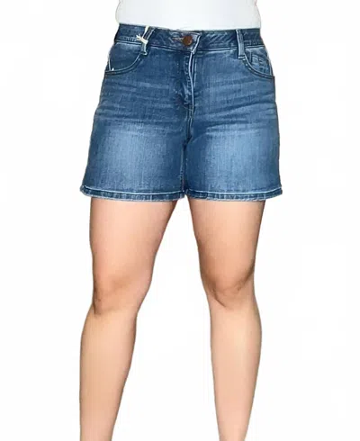 Democracy Short With Roll Cuff Hem In Blue