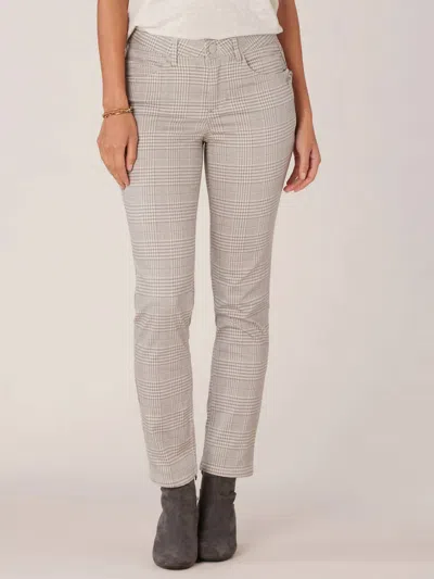Democracy Side Zip Vintage Skinny Pant In Grey Multi In Beige