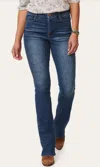 Democracy Skyrise Bootcut Denim Jeans In Dark Vintage Wash In Blue