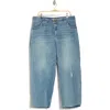 Democracy Skyrise Relaxed Straight Leg Jeans In Mid Blue Vintage