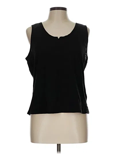Pre-owned Democracy Sleeveless Top Black Scoop Neck Tops