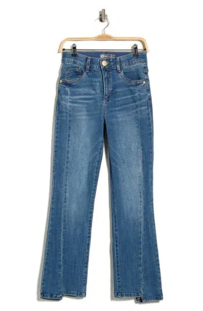 Democracy Step Hem Barley Bootleg Jeans In Blue