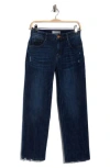 Democracy Distressed Straight Leg Jeans In Blue