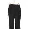 Democracy Stripe High Waist Crop Cargo Pants In Charcoal Multi