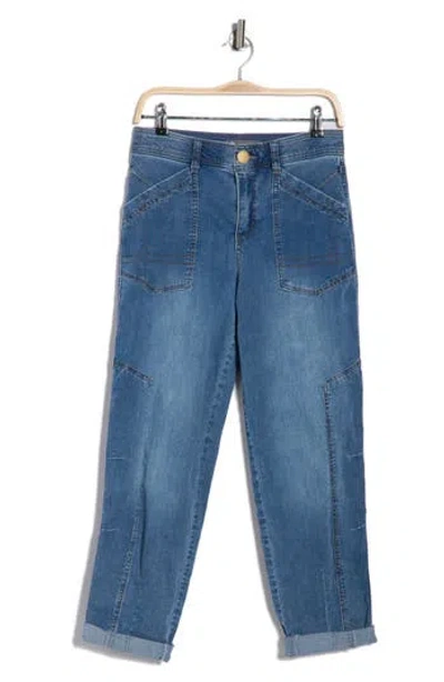 Democracy Taper Straight Leg Jeans In Blue