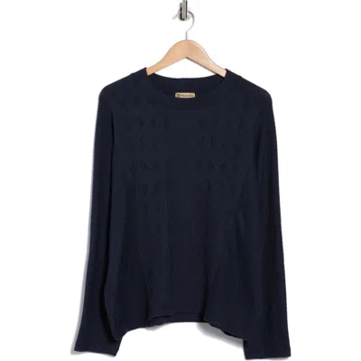 Democracy Textured Dolman Sleeve Sweater In Blue