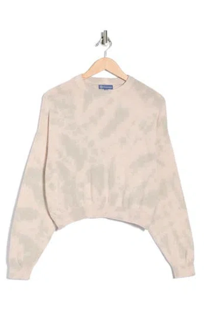 Democracy Tie Dye Crop Sweater In Neutral