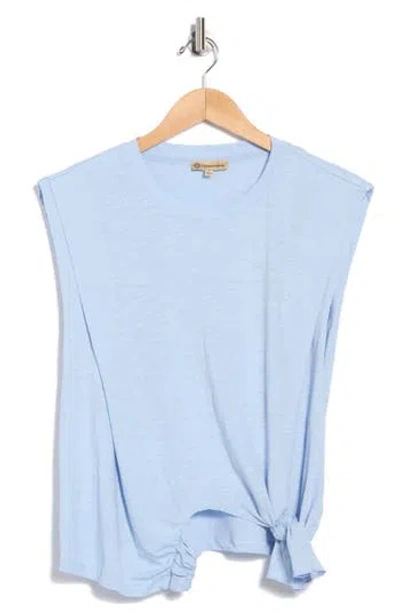 Democracy Tie Front Sleeveless Knit Top