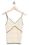 Democracy Tipped Open Stitched Sweater Tank