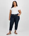 Democracy Trendy Plus Size Absolution Ankle Skimmer Jeans In Blue