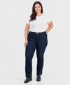 Democracy Trendy Plus Size Absolution Itty Bitty Bootcut Jeans In Blue