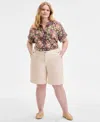 Democracy Trendy Plus Size Absolution Skyrise Utility Bermuda Shorts