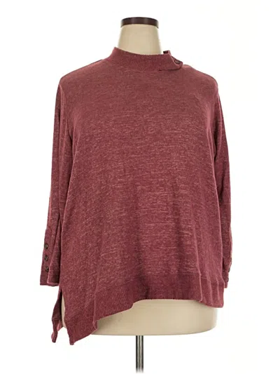 Pre-owned Democracy Turtleneck Sweater In Burgundy