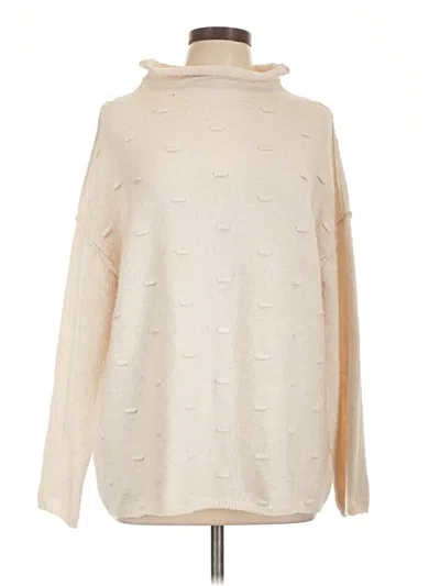 Pre-owned Democracy Turtleneck Sweater In White