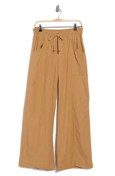 Democracy Ultra Skyrise Paperbag Pants In Brown