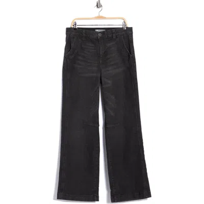 Democracy Wide Leg Dart Jeans In Black