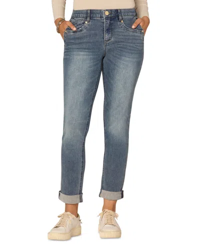 Democracy Women's "ab" Solution Girlfriend Jeans In Mid Blue A