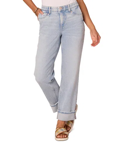 DEMOCRACY WOMEN'S "AB" SOLUTION HIGH-RISE ROLLED-CUFF BOYFRIEND JEANS