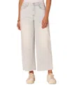 Democracy Women's "ab" Solution Skyrise Frayed-hem Wide-leg Boyfriend Jeans In Bleached B