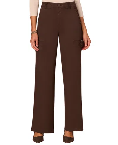 Democracy Women's "ab" Solution Skyrise Straight-leg Jeans In Brown