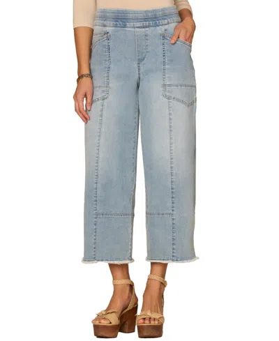 Democracy Women's "ab" Solution Skyrise Wide Leg Jeans In Blue