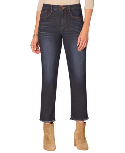 Democracy Women's "ab" Solution Slim Straight Leg Jean In Dark Indigo