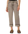 Democracy Womens Absolution High Rise Cuffed Boyfriend Jeans 4p 16 In Brown
