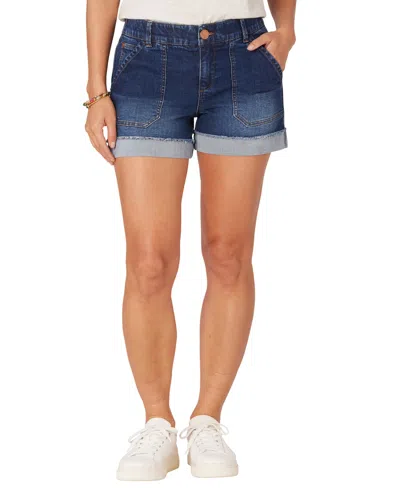Democracy Women's Absolution High Rise Denim Shorts In Indigo